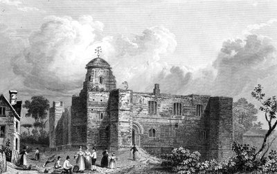 Castello di Colchester, Essex, inciso da John Carr Armytage, 1832 da William Henry Bartlett