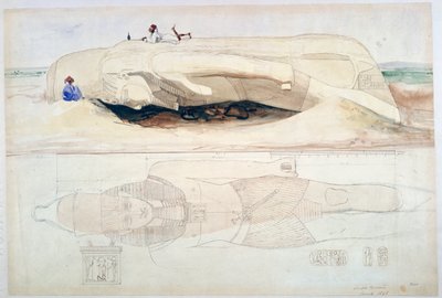 Colosso di Ramses II, Menfi, 1845 da William Henry Bartlett