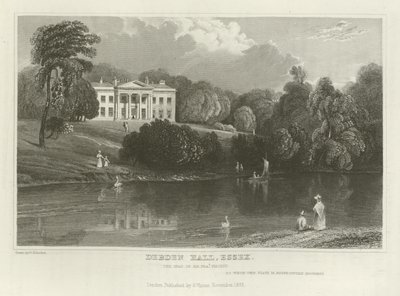 Debden Hall, Essex, la residenza di Sir Francis Vincent da William Henry Bartlett