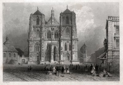 Duomo di Ratisbona (incisione) da William Henry Bartlett