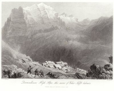 Dormeilleuse nelle Alte Alpi da William Henry Bartlett
