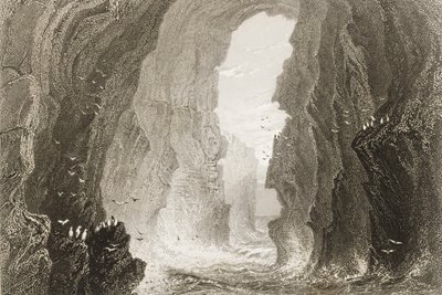 Grotta di Dunkerry, Contea di Antrim, Irlanda del Nord, da 