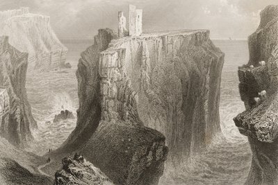 Castello di Dunseverick, contea di Antrim, Irlanda del Nord, da 