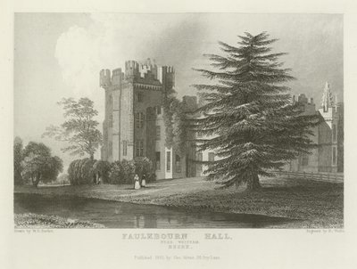 Faulkbourn Hall, vicino a Whitham, Essex da William Henry Bartlett
