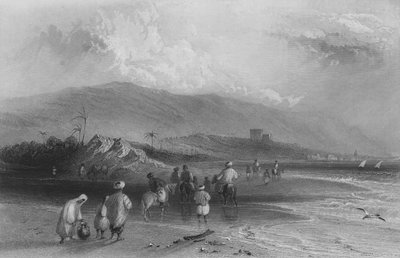 Guado del fiume Kishon, Baia di Acri da William Henry Bartlett