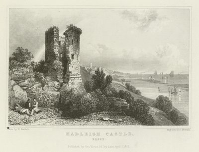 Castello di Hadleigh, Essex da William Henry Bartlett