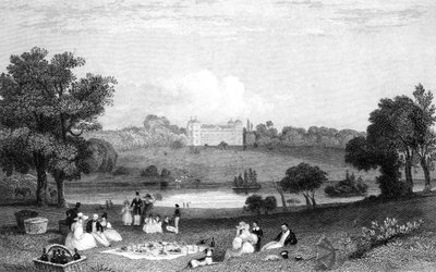 Hallingbury Place, Essex, inciso da Henry Wallis, 1832 da William Henry Bartlett
