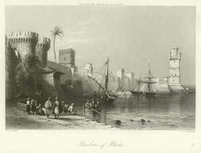 Porto di Rodi da William Henry Bartlett