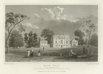 Hare Hall, vicino a Romford, Essex, residenza di J Western, Esquire da William Henry Bartlett