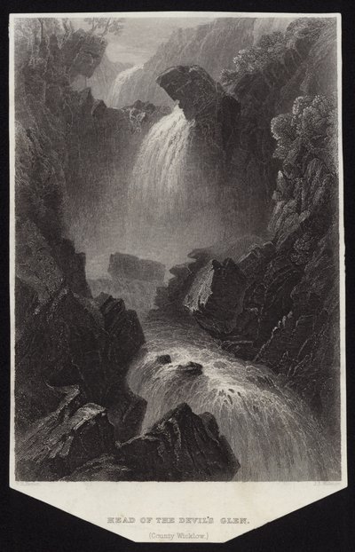 Testa del Glen del Diavolo nella contea di Wicklow da William Henry Bartlett