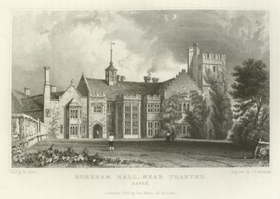 Horeham Hall, vicino a Thaxted, Essex da William Henry Bartlett