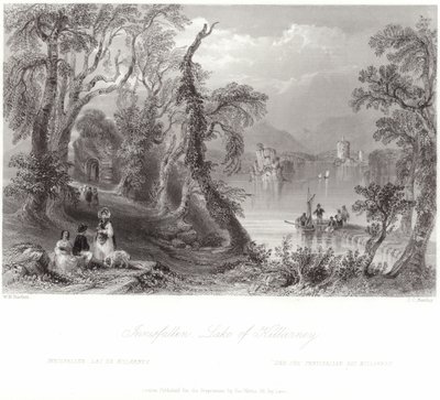 Innisfallen, Lago di Killarney da William Henry Bartlett