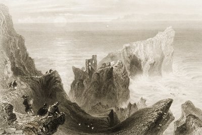 Castello di Kenbaan, vicino a Ballycastle, contea di Antrim, Irlanda del Nord, da 