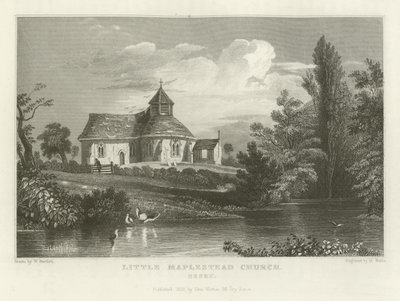 Chiesa di Little Maplestead, Essex da William Henry Bartlett