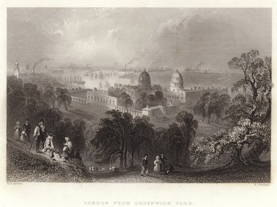 Londra dal Greenwich Park da William Henry Bartlett