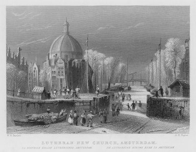 Nuova Chiesa Luterana, Amsterdam da William Henry Bartlett