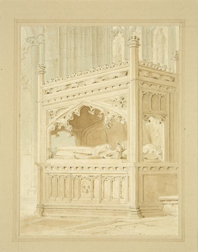 Monumento a William Canynges in St Mary Redcliffe da William Henry Bartlett