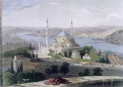 Moschea e tomba di Solimano, c.1850 da William Henry Bartlett