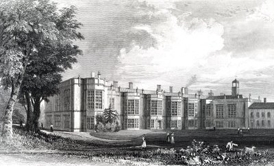 New Hall, vicino a Chelmsford, Essex, inciso da William Watkins, c.1832 da William Henry Bartlett