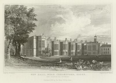 New Hall, vicino a Chelmsford, Essex, ora occupato come convento da William Henry Bartlett