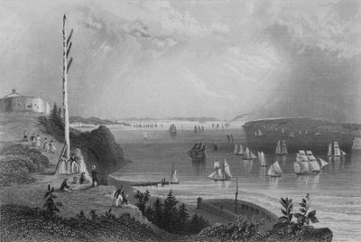 Baia di New York, dalla stazione telegrafica da William Henry Bartlett