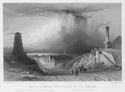 Strada attraverso la Pianura di Waterloo da William Henry Bartlett