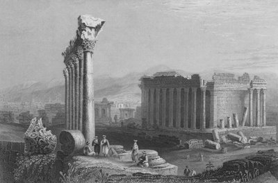 Rovine di Balbec, un negozio, città di Salomone da William Henry Bartlett