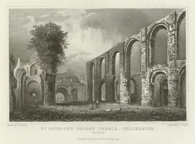 Chiesa del Priorato di St Botolph, Colchester, Essex da William Henry Bartlett