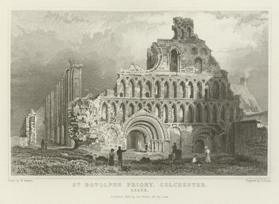 Priorato di San Botolph, Colchester, Essex da William Henry Bartlett