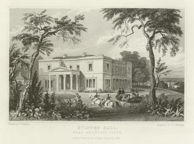 Stisted Hall, vicino a Braintree, Essex da William Henry Bartlett