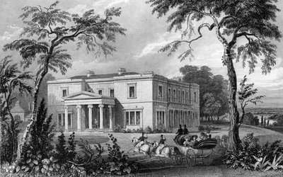Stisted Hall, vicino a Braintree, Essex, inciso da John Carr Armytage, 1832 da William Henry Bartlett