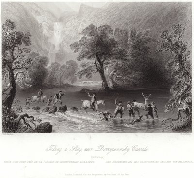 Caccia a un cervo vicino a Derrycunnihy da William Henry Bartlett