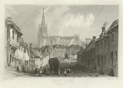 Thaxted, dal sud, Essex da William Henry Bartlett