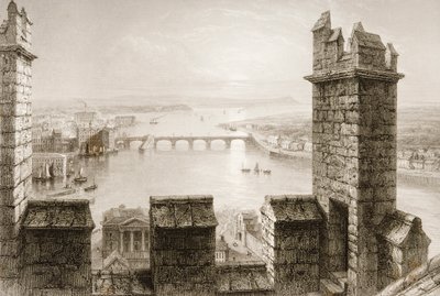 Il fiume Shannon e Limerick dalla Torre della Cattedrale, Contea di Limerick, da 