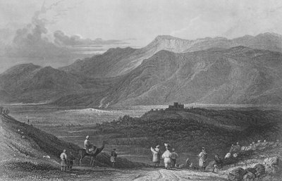 Il villaggio di Zgarti, Monte Libano da William Henry Bartlett