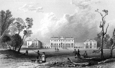Thorndon Hall, Essex, inciso da Henry Adland, 1832 da William Henry Bartlett