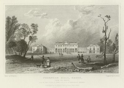 Thorndon Hall, Essex, dal nord, residenza di Lord Petrie da William Henry Bartlett
