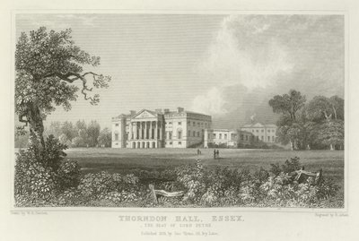 Thorndon Hall, Essex, la sede di Lord Petre da William Henry Bartlett