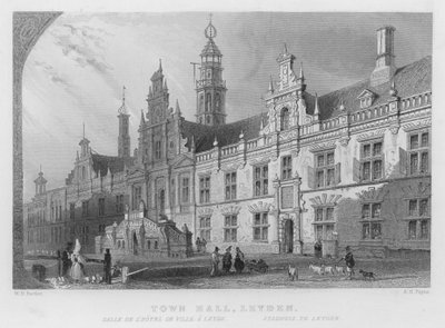 Municipio di Leyden da William Henry Bartlett