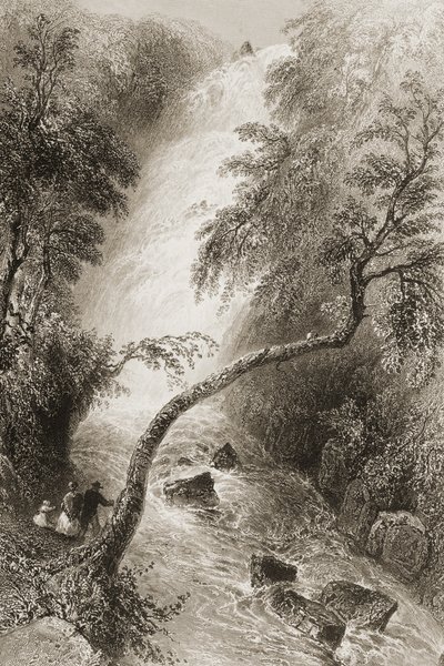 Cascata di Turc, Contea di Killarney, Irlanda, da 