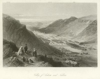 Valle di Sichem e Nablus, Palestina da William Henry Bartlett
