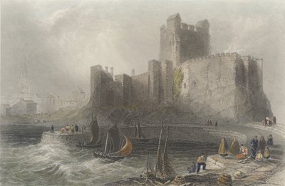 Veduta del castello di Carrickfergus da William Henry Bartlett