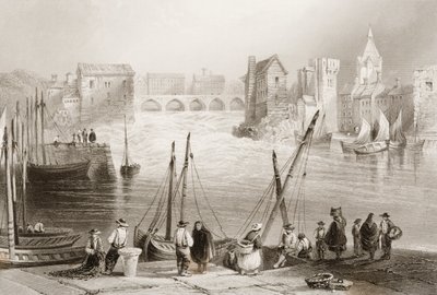 Veduta di Galway dal Claddagh, Contea di Galway, Irlanda, da 