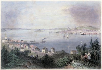 Vista di Halifax - in "Canadian Scenery illustrated" di William Henri Barlett, ed. George Virtue da William Henry Bartlett