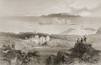 Veduta del Castello di Howth, Contea di Dublino, Irlanda, da 