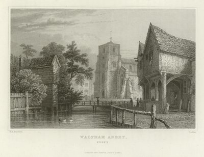 Abbazia di Waltham, Essex da William Henry Bartlett