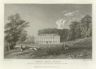Weald Hall, Essex, la Residenza di C T Tower, Esquire da William Henry Bartlett