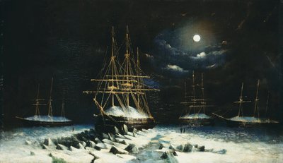 La spedizione di ricerca navale britannica Franklin: H.M.S Resolute, Assistance, Intrepid e Pioneer svernano nell