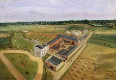 Tiptree Hall e Fattoria, Essex, c.1850-60 da William Henry Browne