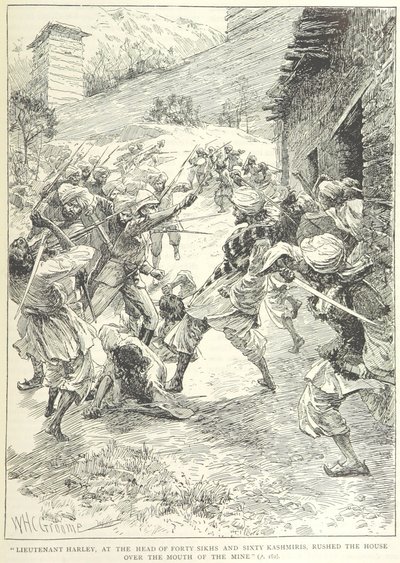 Attacco alla miniera di Chitral da William Henry Charles Groome